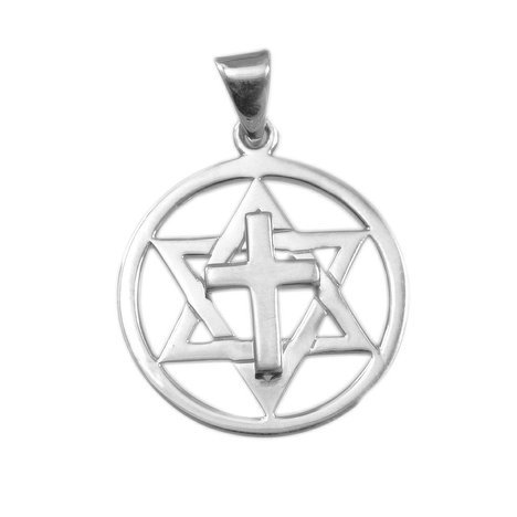 Stříbrný přívěsek Davidová hvězda - Hexagram