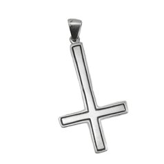 Stříbrný přívěsek Kříž Svatého Petra - obrácený kříž
