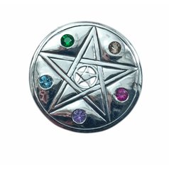 Stříbrný přívěsek Čakrový Pentagram