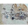 Stříbrný přívěsek Pentagram s drahokamem
