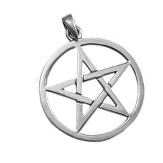 1. Stříbrný přívěsek Pentagram no. 016