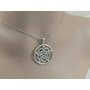 3. Stříbrný magický  amulet, přívěsek Pentagram s kruhy