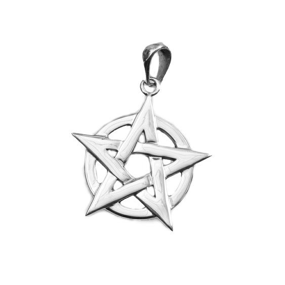 1. Mystické šperky. Stříbrný přívěsek Pentagram No. 011