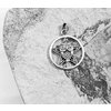 2. Stříbrný přívěsek, amulet Pentagram a sova