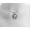 3. Stříbrný přívěsek, amulet Pentagram a sova