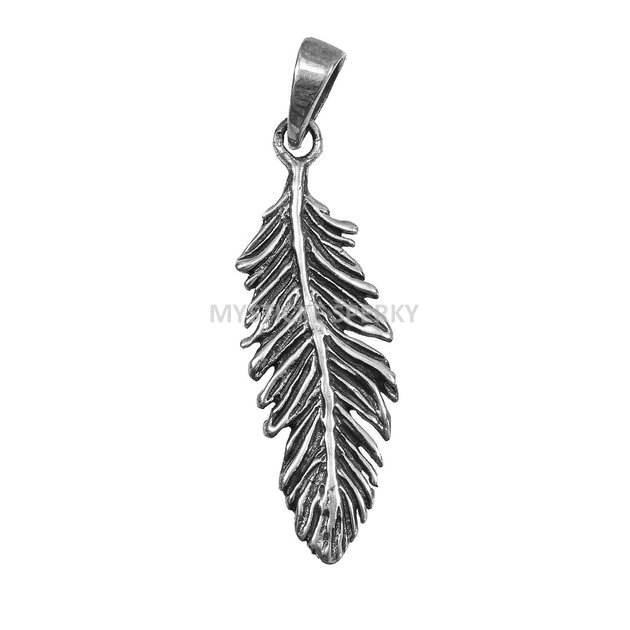 Stříbrný přívěsek Ptačí pírko nr. 04